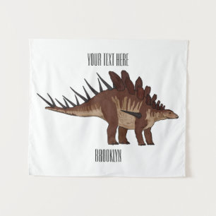 Kentrosaurus cartoon illustration tapestry