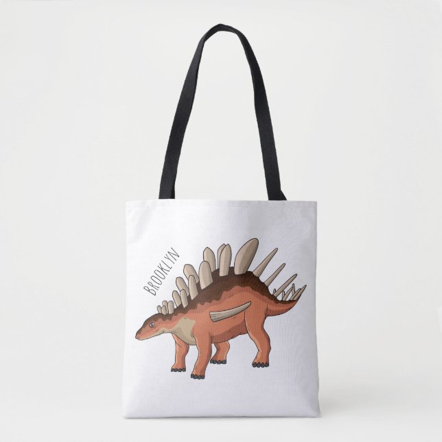 Kentrosaurus cartoon illustration tote bag (Front)