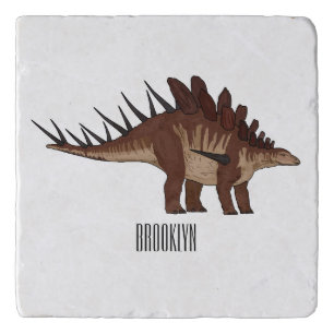 Kentrosaurus cartoon illustration  trivet