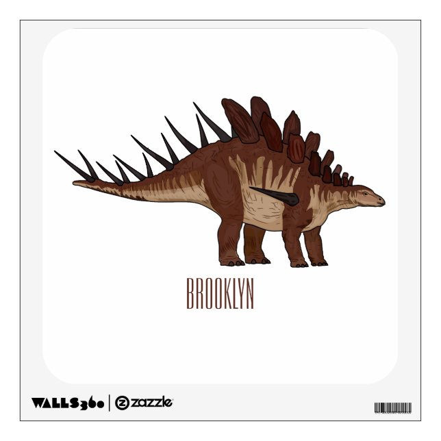 Kentrosaurus cartoon illustration  wall decal (Front)