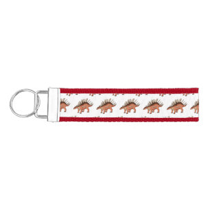 Kentrosaurus cartoon illustration wrist keychain