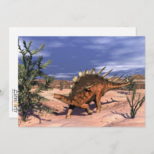 Kentrosaurus dinosaur - 3D render (Front/Back)