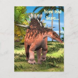 Kentrosaurus Dinosaur Jungle Prehistoric Art Postcard