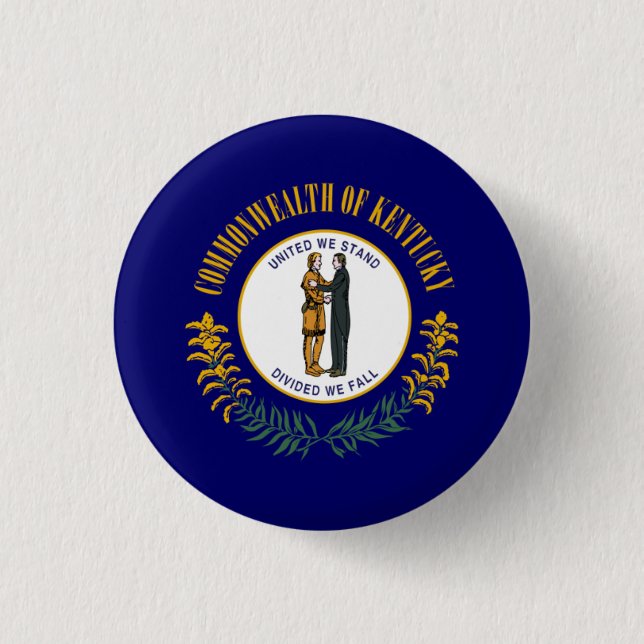 Kentuckian Flag, Flag of Kentucky Button (Front)