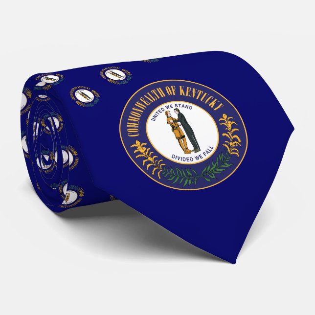 Kentuckian Flag & Seal, Flag of Kentucky Neck Tie (Rolled)