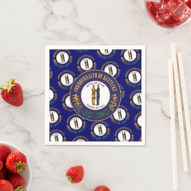 Kentuckian Flag & Seal, Kentucky Napkins (Insitu)