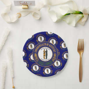 Kentuckian Flag & Seal, Kentucky Paper Plates