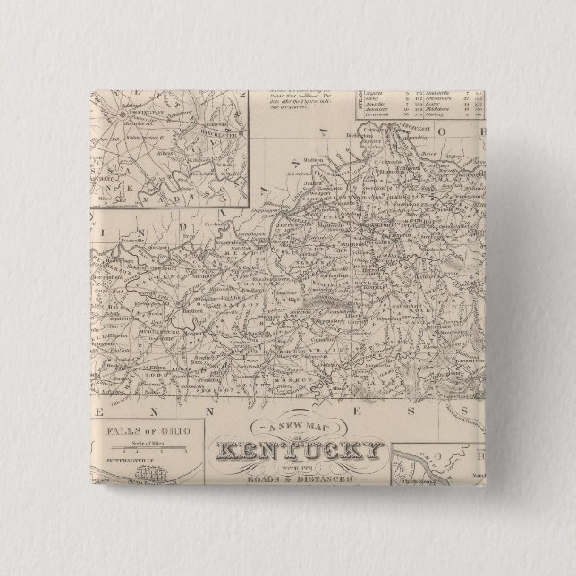 Kentucky 3 pinback button (Front)