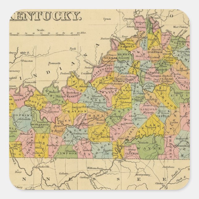 Kentucky 9 square sticker (Front)