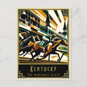 Kentucky   Art Deco Postcard