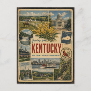 Kentucky Authentic Vintage Style Postcard