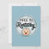 Kentucky Baby Shower Funny Blue Boys Invitation (Back)