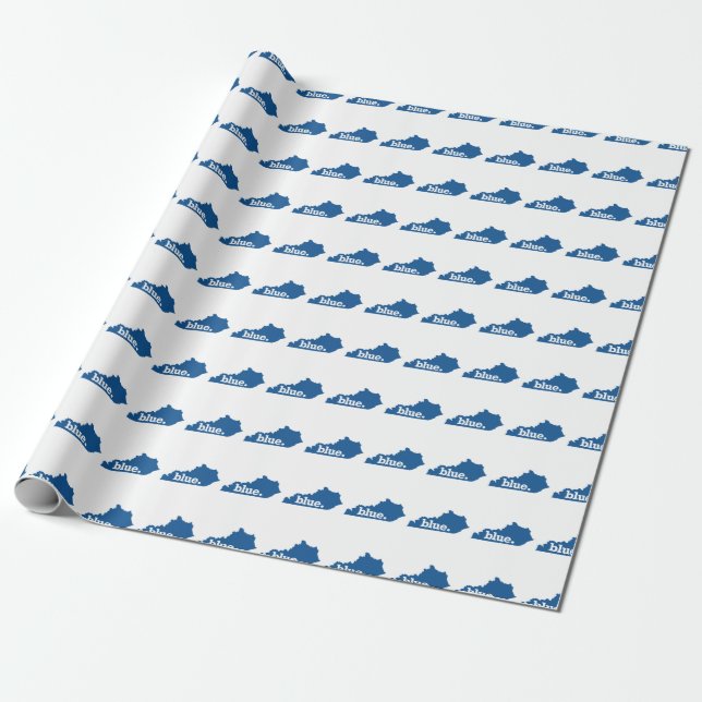KENTUCKY BLUE STATE WRAPPING PAPER (Unrolled)