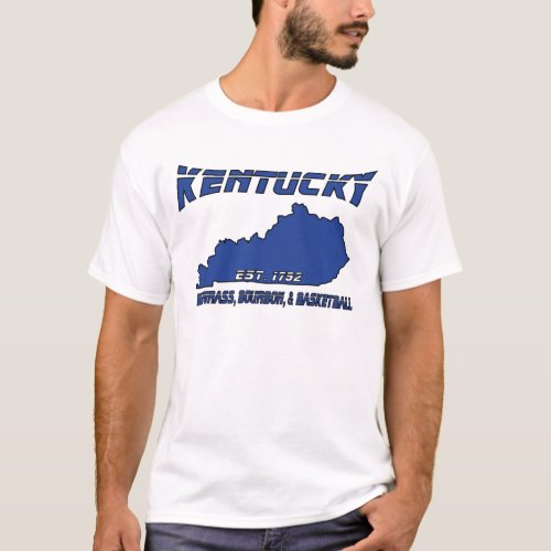 Kentucky Bluegrass Bourbon Basketball T_Shirt