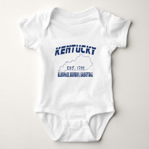 Kentucky Bluegrass Bourbon Basketball UScustomInk Baby Bodysuit