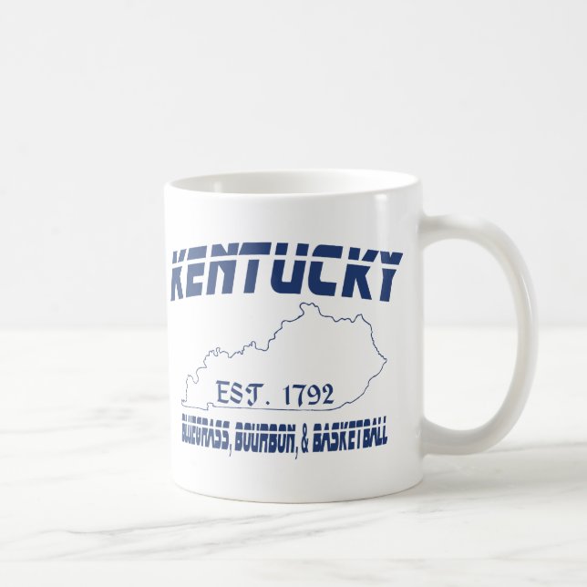 Kentucky Bluegrass Bourbon Basketball UScustomInk Coffee Mug (Right)