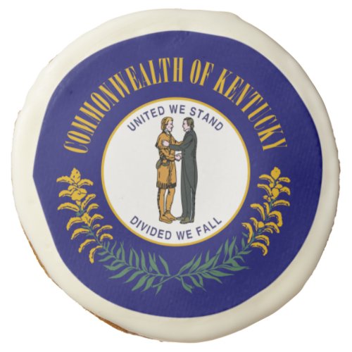 Kentucky Bluegrass Commonwealth State Flag Sugar Cookie