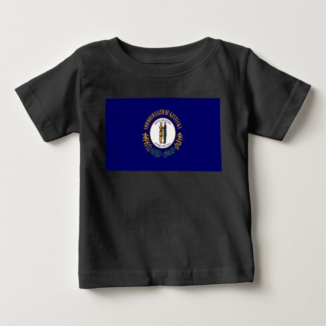 Kentucky: Bluegrass Commonwealth US State Flag Baby T-Shirt (Front)
