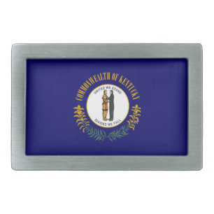 Kentucky: Bluegrass Commonwealth US State Flag Belt Buckle