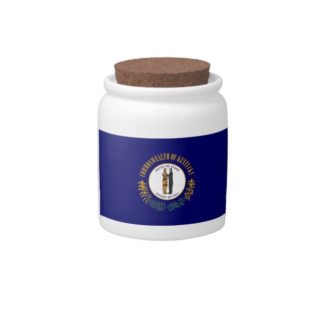 Kentucky: Bluegrass Commonwealth US State Flag Candy Jar (Front)