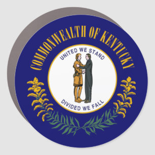 Kentucky: Bluegrass Commonwealth US State Flag Car Magnet
