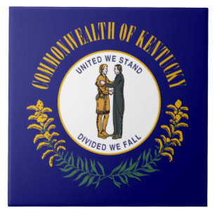 Kentucky: Bluegrass Commonwealth US State Flag Ceramic Tile
