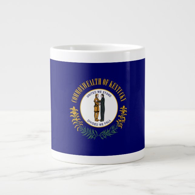 Kentucky: Bluegrass Commonwealth US State Flag Giant Coffee Mug (Front)