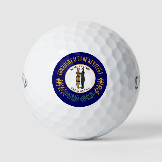 Kentucky: Bluegrass Commonwealth US State Flag Golf Balls (Front)