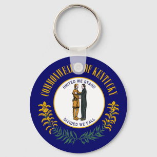 Kentucky: Bluegrass Commonwealth US State Flag Keychain