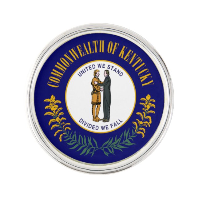 Kentucky: Bluegrass Commonwealth US State Flag Lapel Pin (Front)