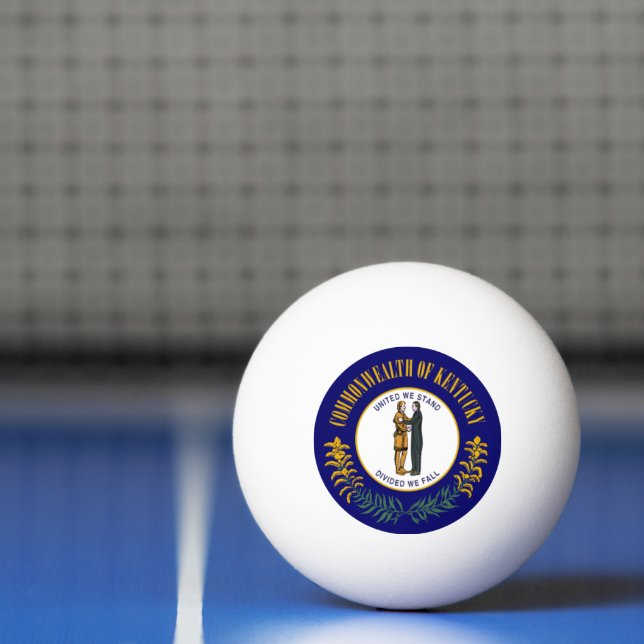 Kentucky: Bluegrass Commonwealth US State Flag Ping Pong Ball (Net)