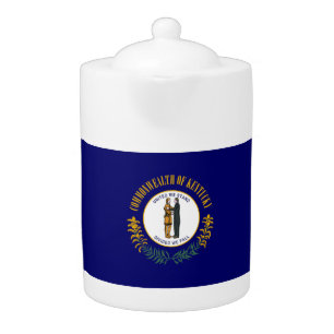 Kentucky: Bluegrass Commonwealth US State Flag Teapot