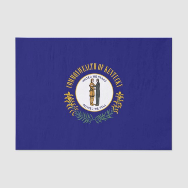 Kentucky: Bluegrass Commonwealth US State Flag Tissue Paper (Front)