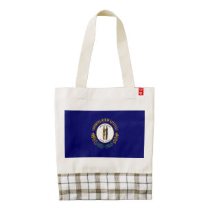 Kentucky: Bluegrass Commonwealth US State Flag Zazzle HEART Tote Bag
