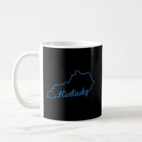 Kentucky Bluegrass Pride State Outline Map Coffee Mug