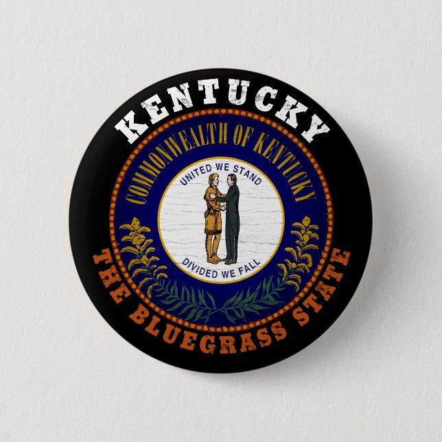 KENTUCKY BLUEGRASS STATE FLAG BUTTON (Front)