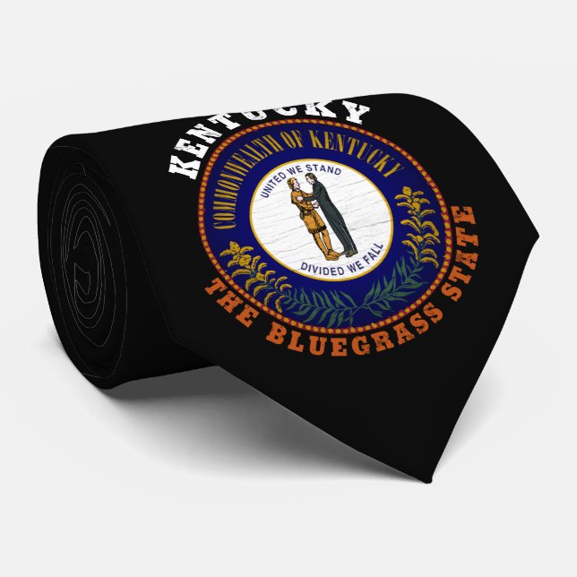 KENTUCKY BLUEGRASS STATE FLAG NECK TIE (Rolled)