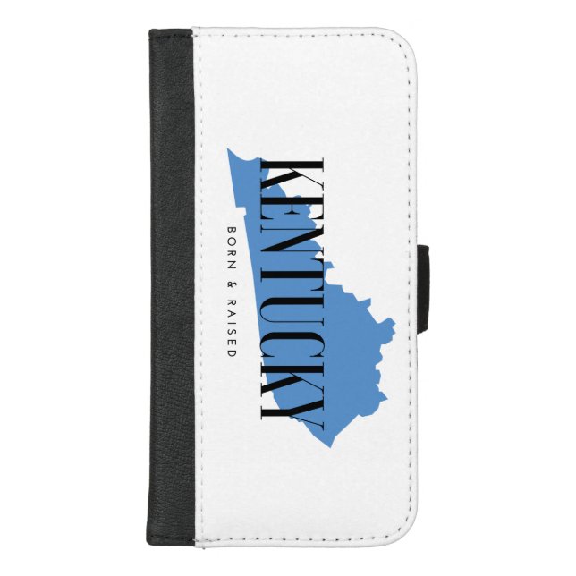 Kentucky Born and Raised iPhone Wallet Case (Front)