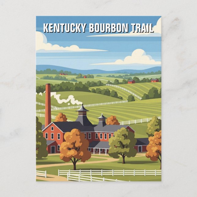 Kentucky Bourbon Trail Travel Postcard (Front)
