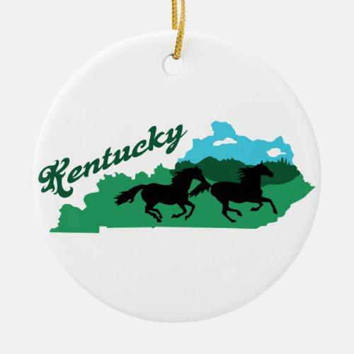 Kentucky Ceramic Ornament