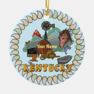 Kentucky Ceramic Ornament