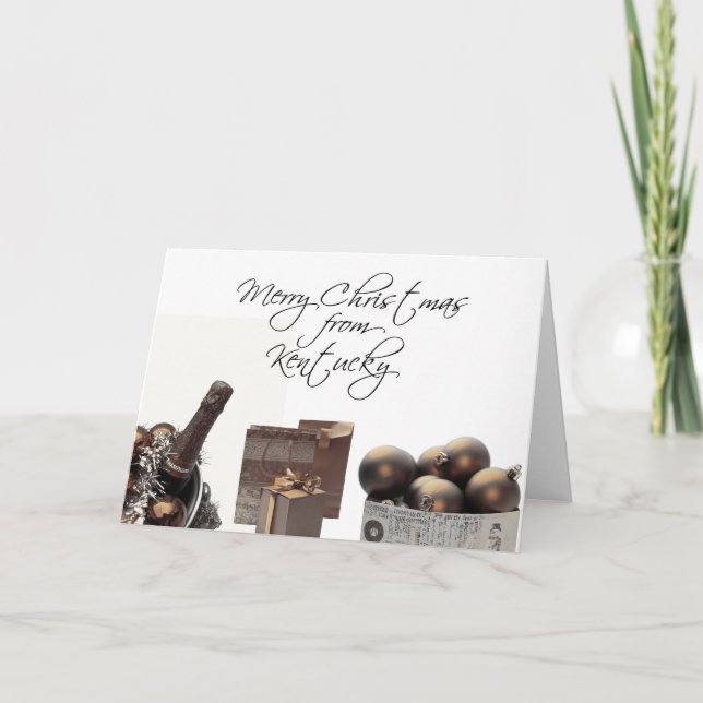 Kentucky   Christmas Card, state specific Holiday Card (Front)