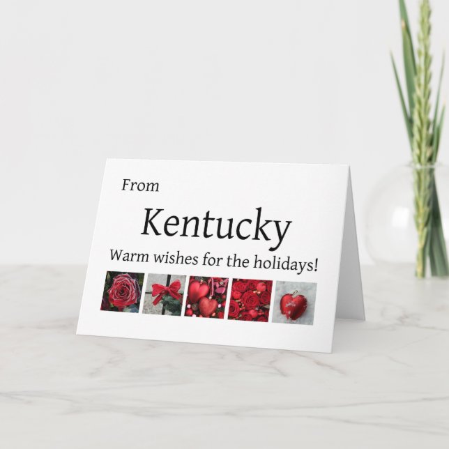 Kentucky   Christmas Card, state specific Holiday Card (Front)