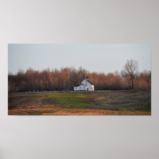 Kentucky Church at Early Morning Poster (Front)