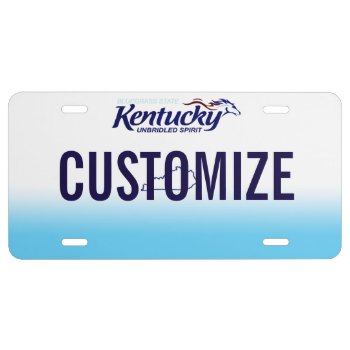 Kentucky Custom License Plate by StargazerDesigns at Zazzle