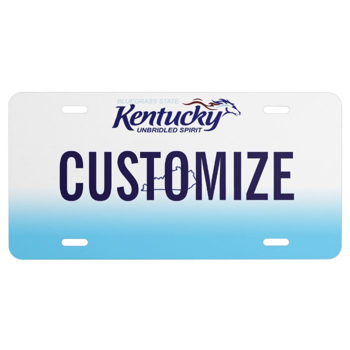 Kentucky Custom License Plate Zazzle