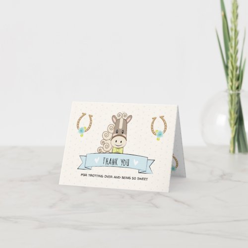 Kentucky Derby Baby Shower Thank You Cards Boy