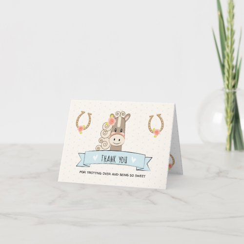 Kentucky Derby Baby Shower Thank You Cards Girl