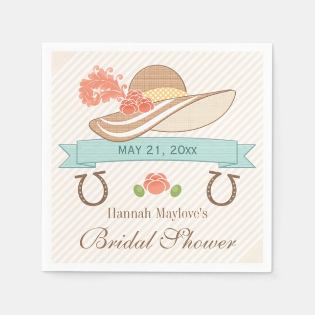 Kentucky Derby Bridal Shower Napkins (Front)