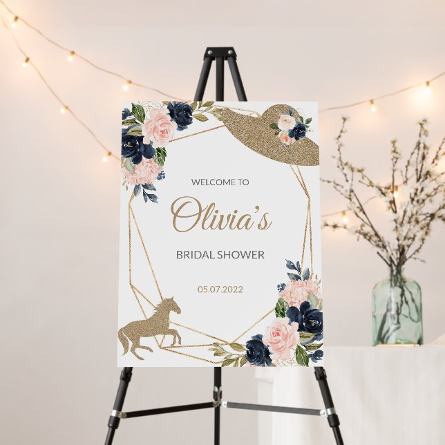 Kentucky Derby Bridal Shower Welcome sign (In Situ (Stand))